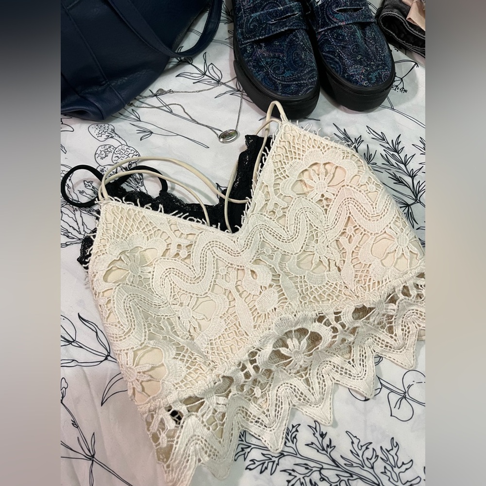 Cream Lace Bralette